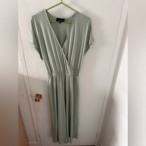 Elegant Sage Green Wrap jumpsuit